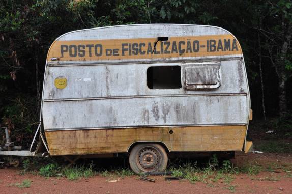 Estrutura de fiscalização no Parque Nacional Viruá, em Roraima